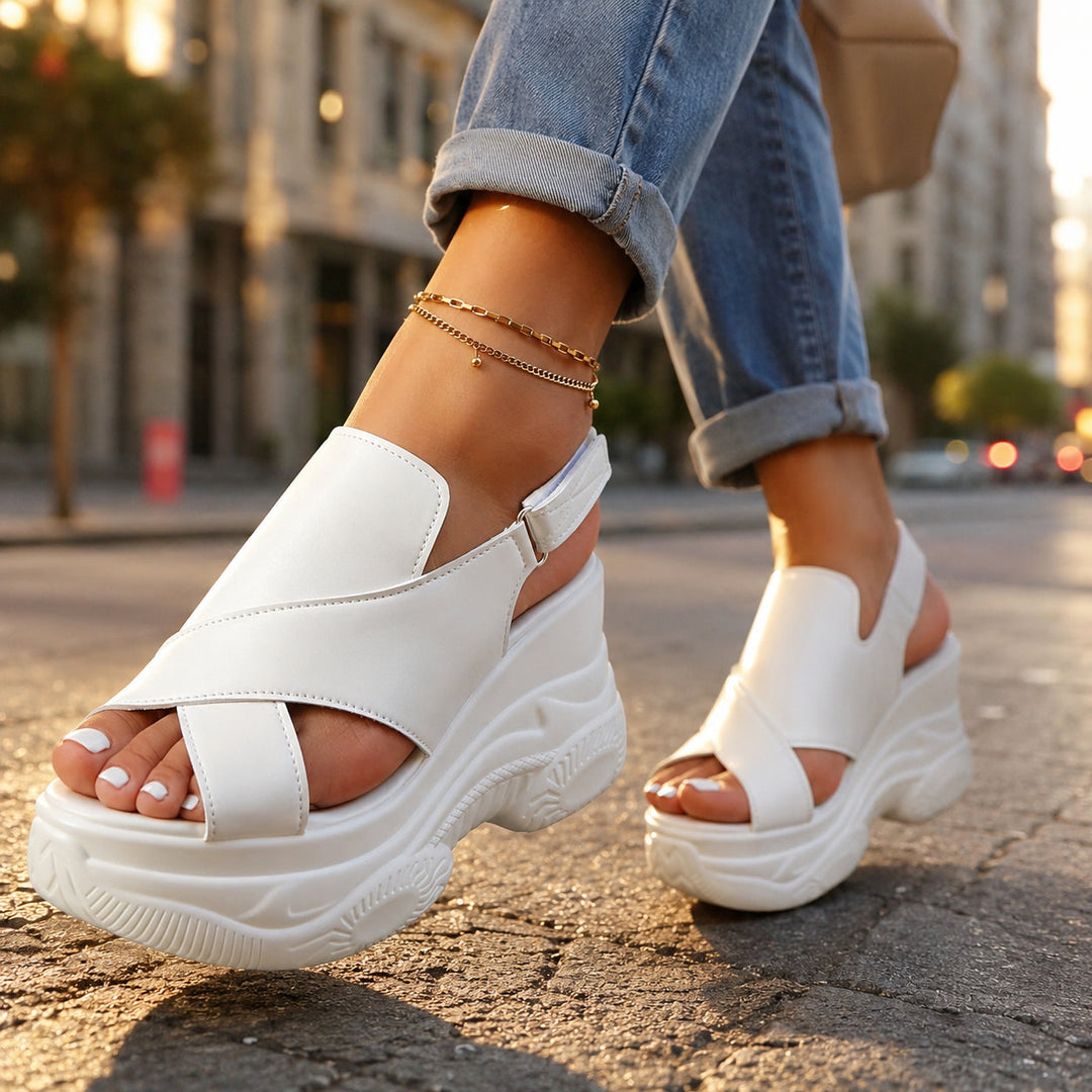 Sophia | Platform Sandals – With Ergonomic Footbed and Thick Sole