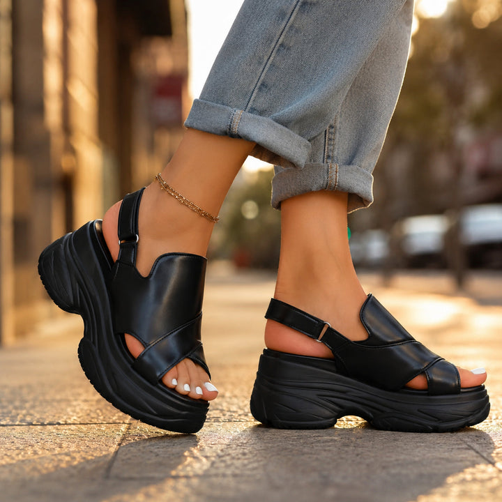Sophia | Platform Sandals – With Ergonomic Footbed and Thick Sole