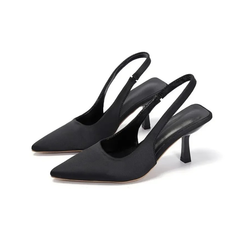 Layla | Pointed Toe Kitten Heels – Slingback