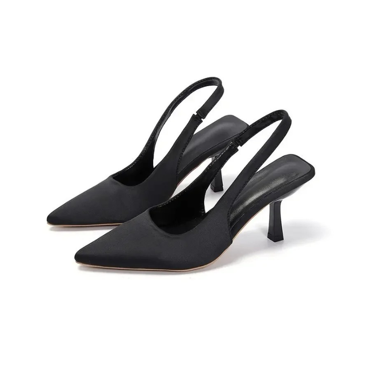 Layla | Pointed Toe Kitten Heels – Slingback