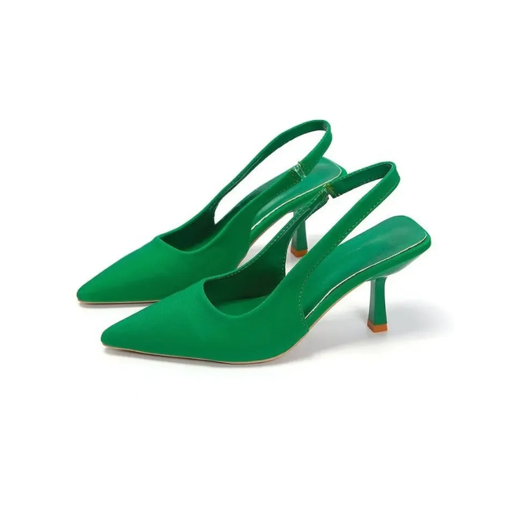 Layla | Pointed Toe Kitten Heels – Slingback