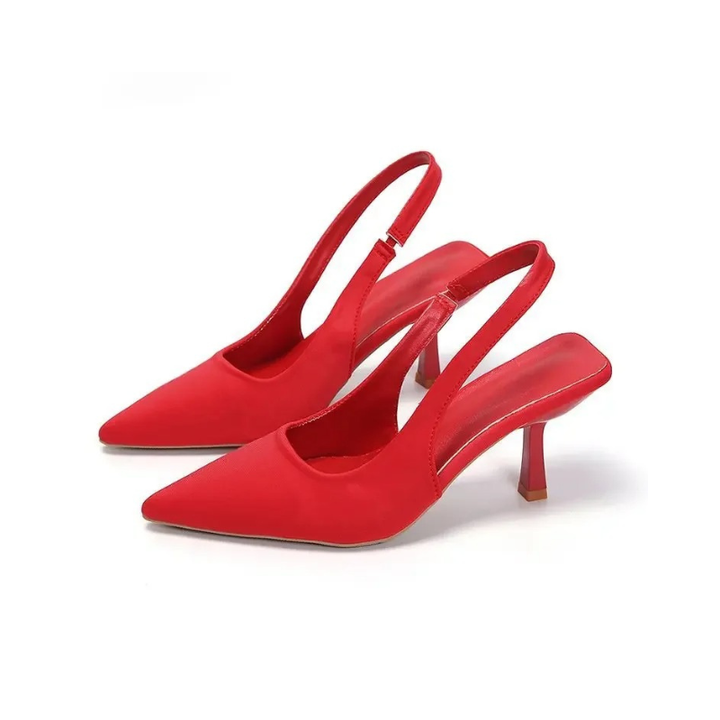 Layla | Pointed Toe Kitten Heels – Slingback