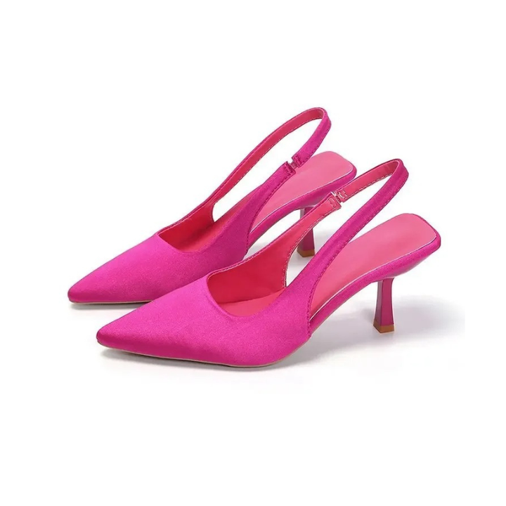 Layla | Pointed Toe Kitten Heels – Slingback