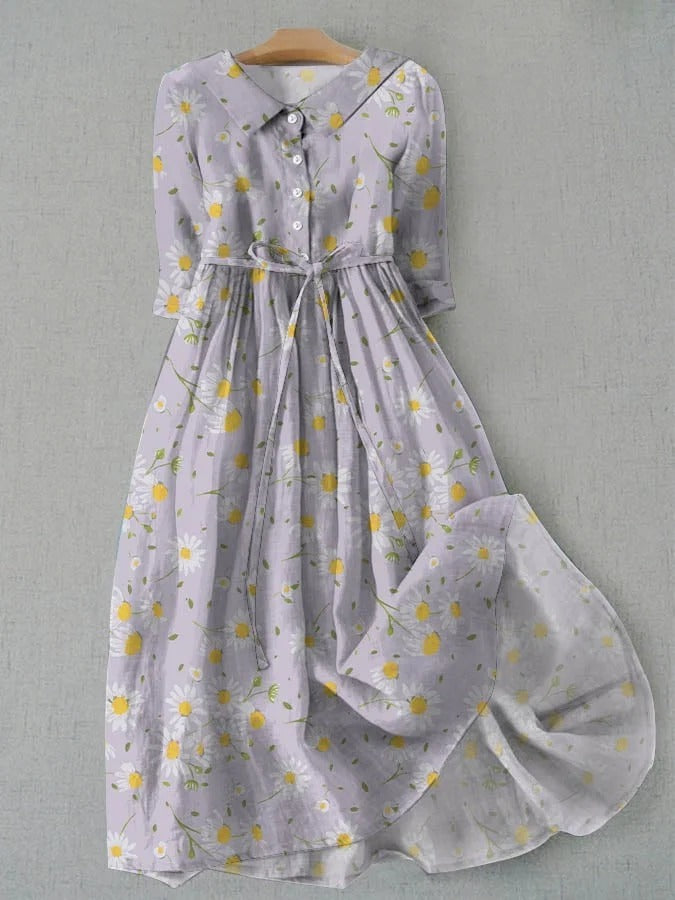 Dahlia | Shirt Dress – Garden Floral Tie-Waist