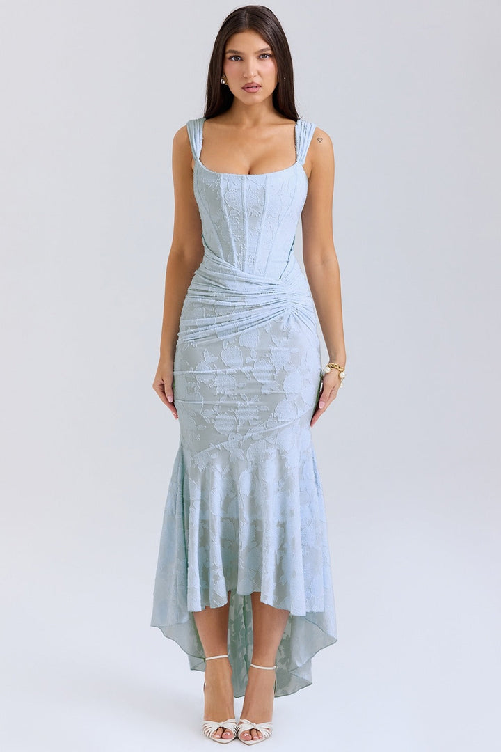 Yara | Sleeveless Lace Maxi Dress – Sculpting