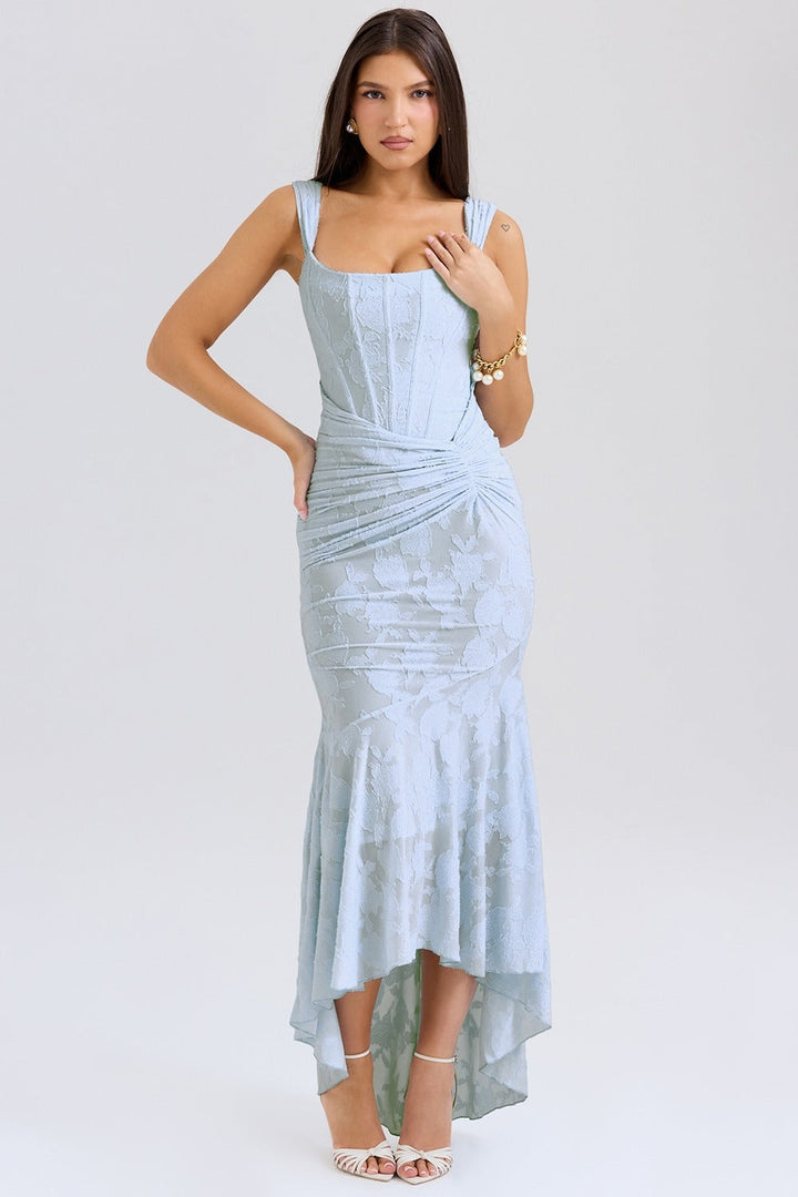 Yara | Sleeveless Lace Maxi Dress – Sculpting