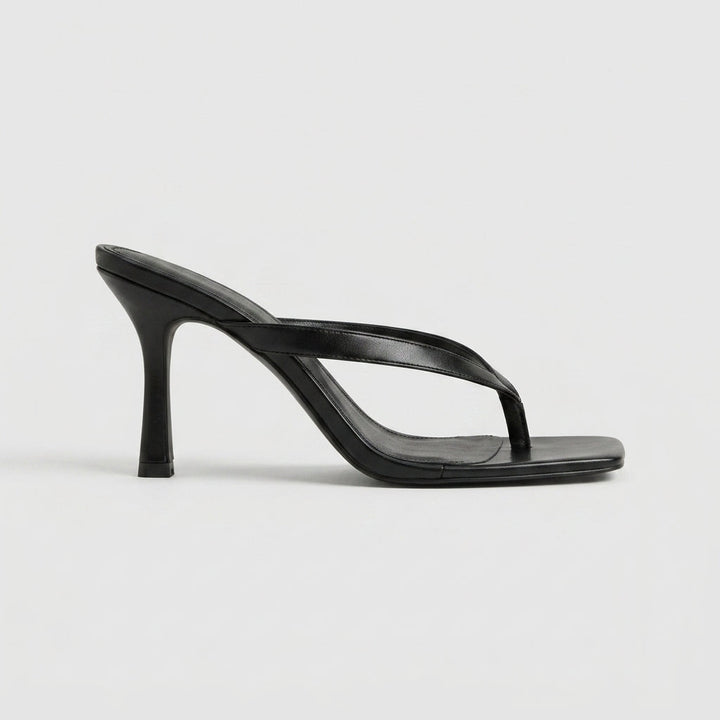 Ivy | Slingback High-Heel Stilettos – Square Toe with Toe Post