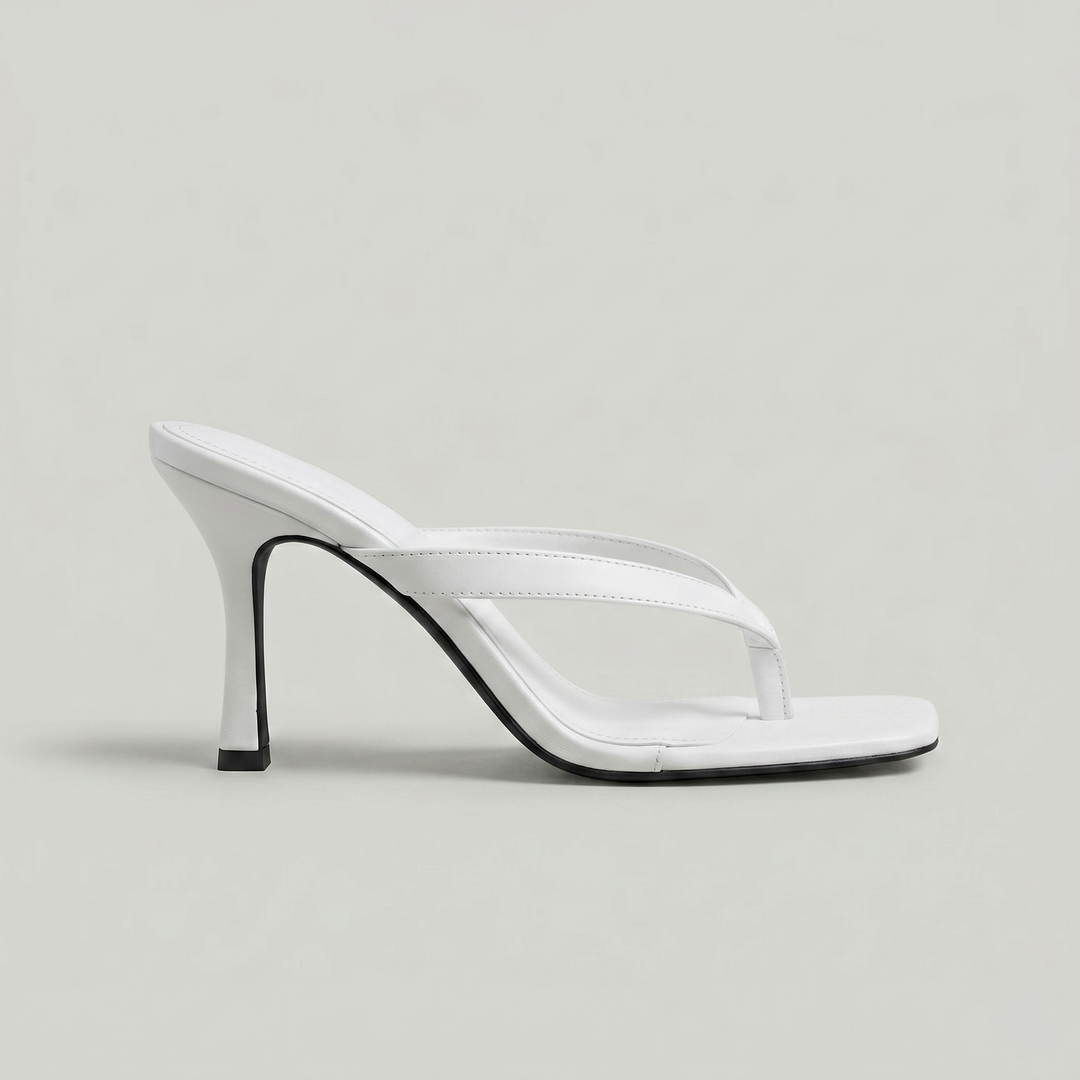 Ivy | Slingback High-Heel Stilettos – Square Toe with Toe Post