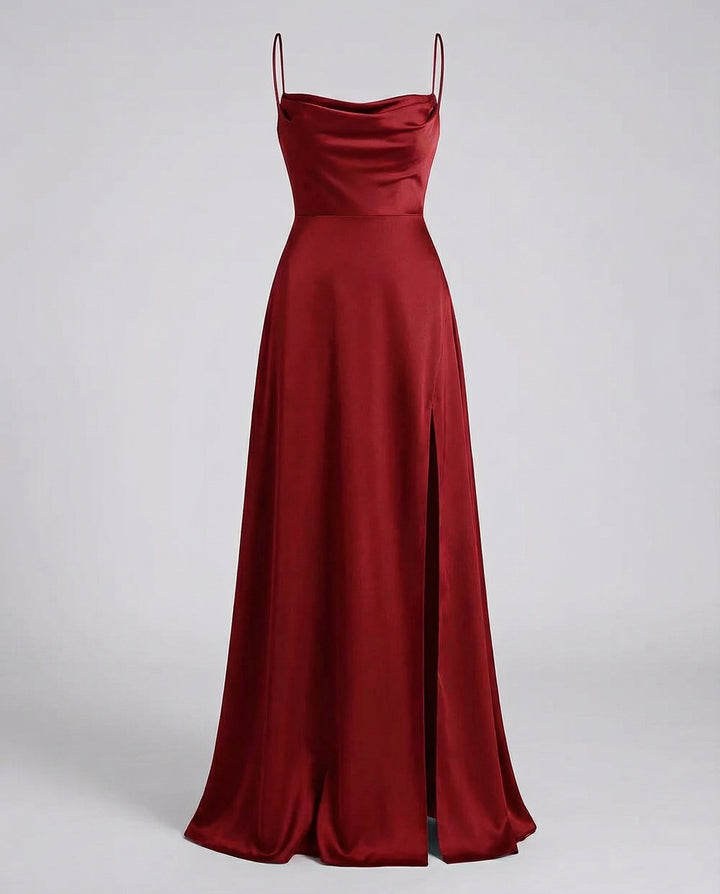 Paloma | Slip Maxi Dress – Draped with High Split