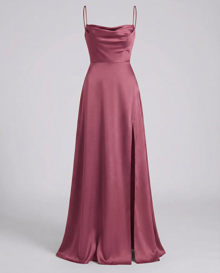 Paloma | Slip Maxi Dress – Draped with High Split