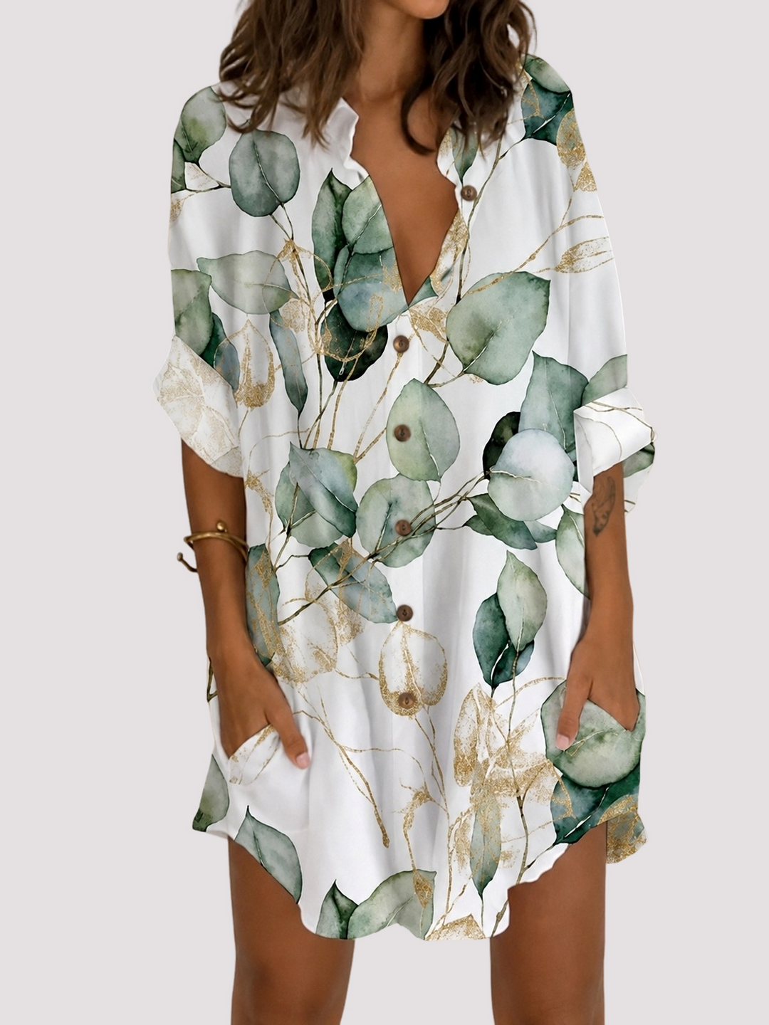 Daphne | Romantic Summer Mini Dress – Wildflower Print and V-Neck