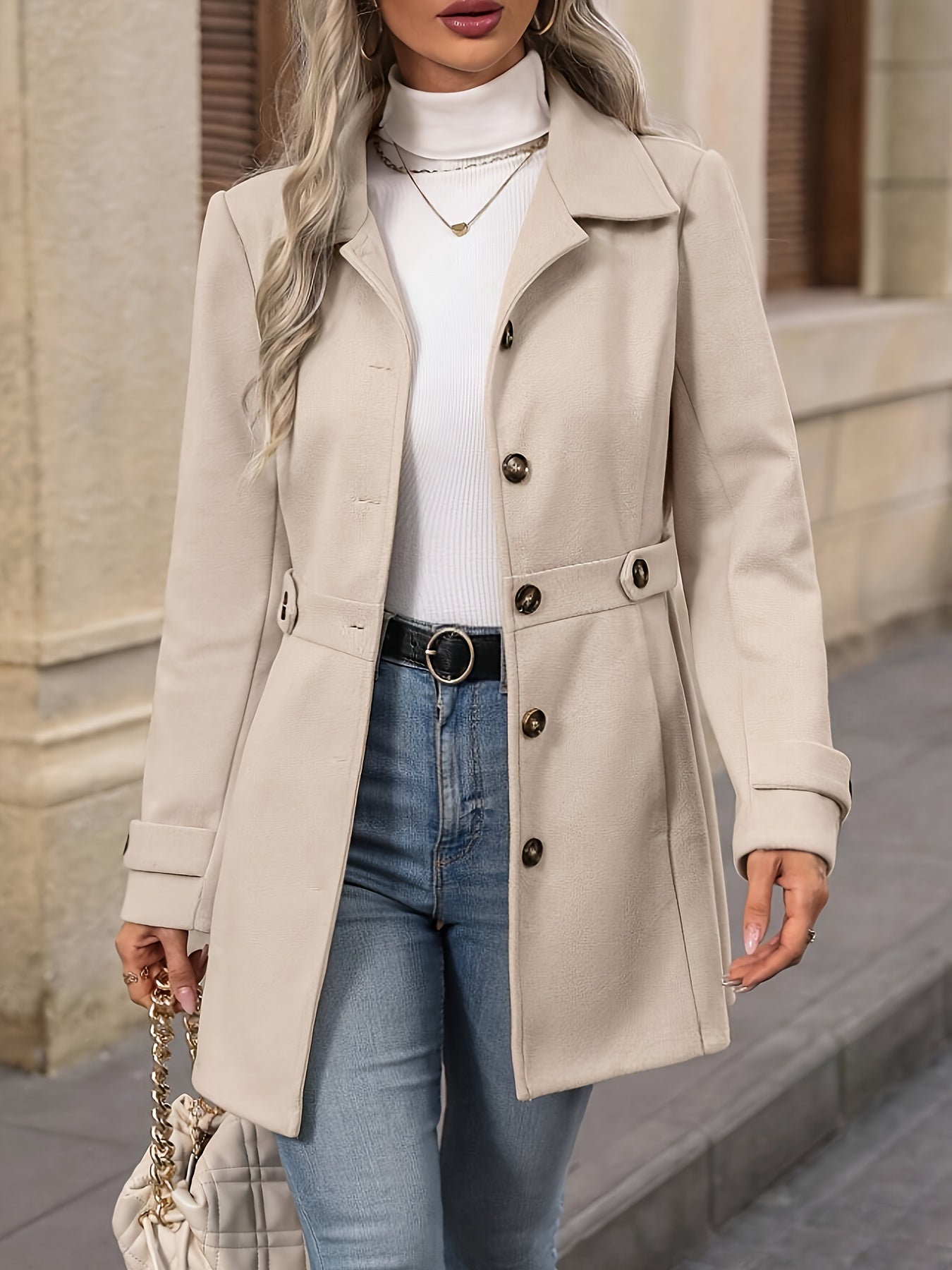 Margot | Waist-Defined Tweed Coat