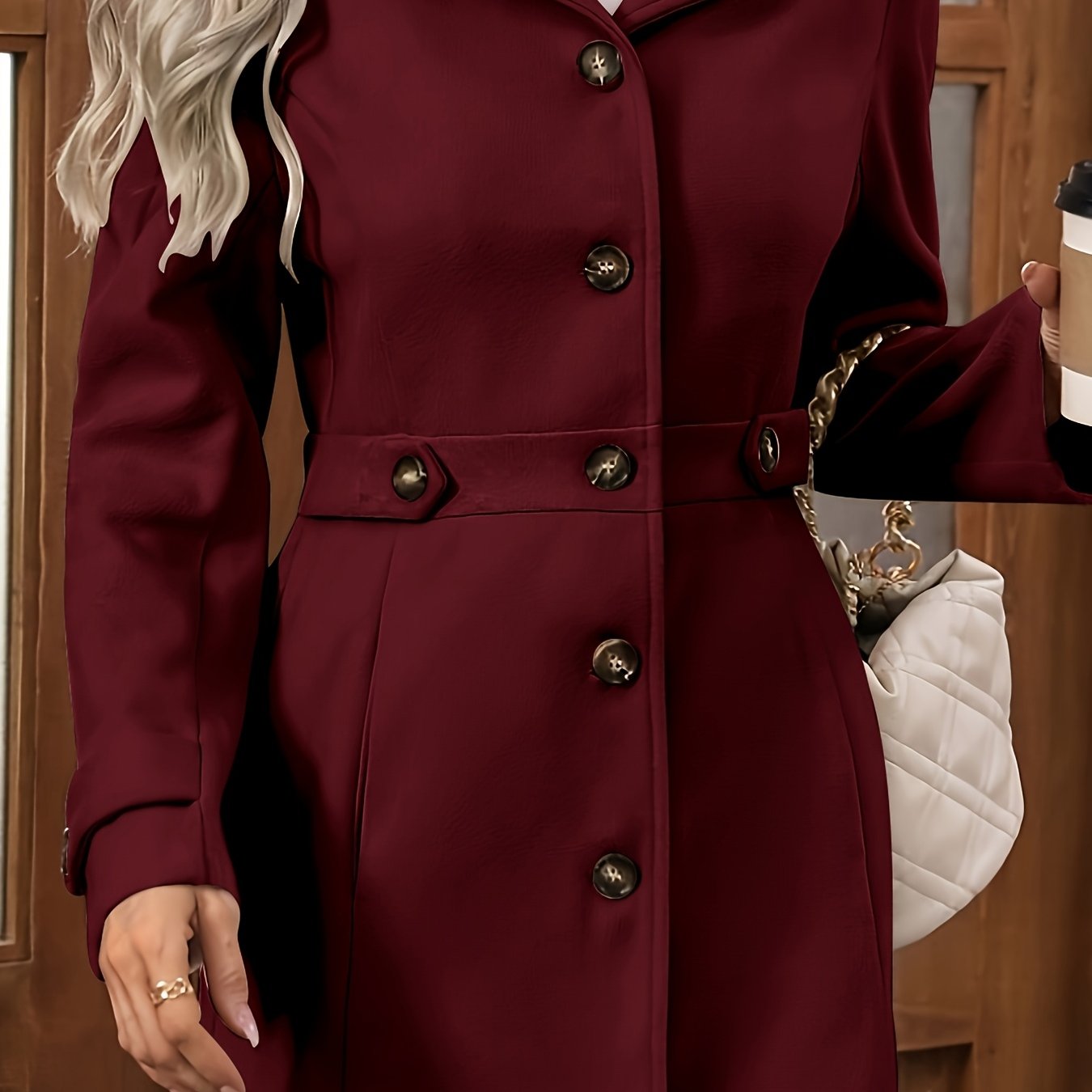Margot | Waist-Defined Tweed Coat
