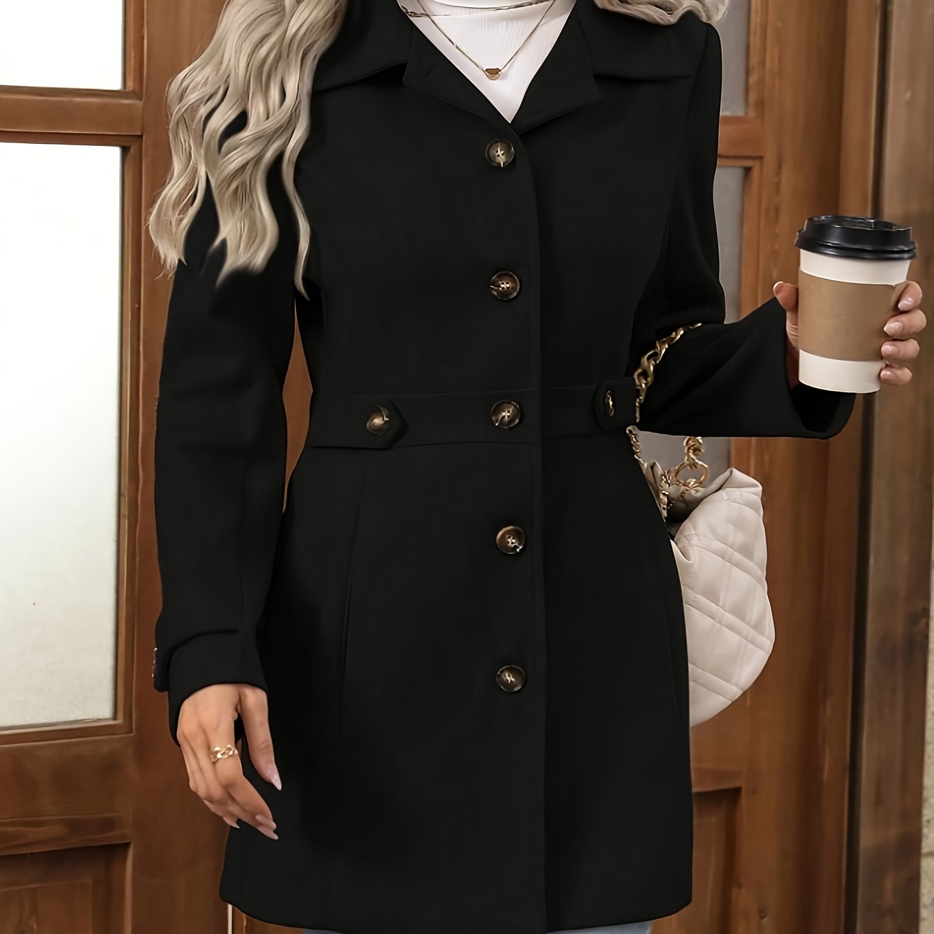 Margot | Waist-Defined Tweed Coat