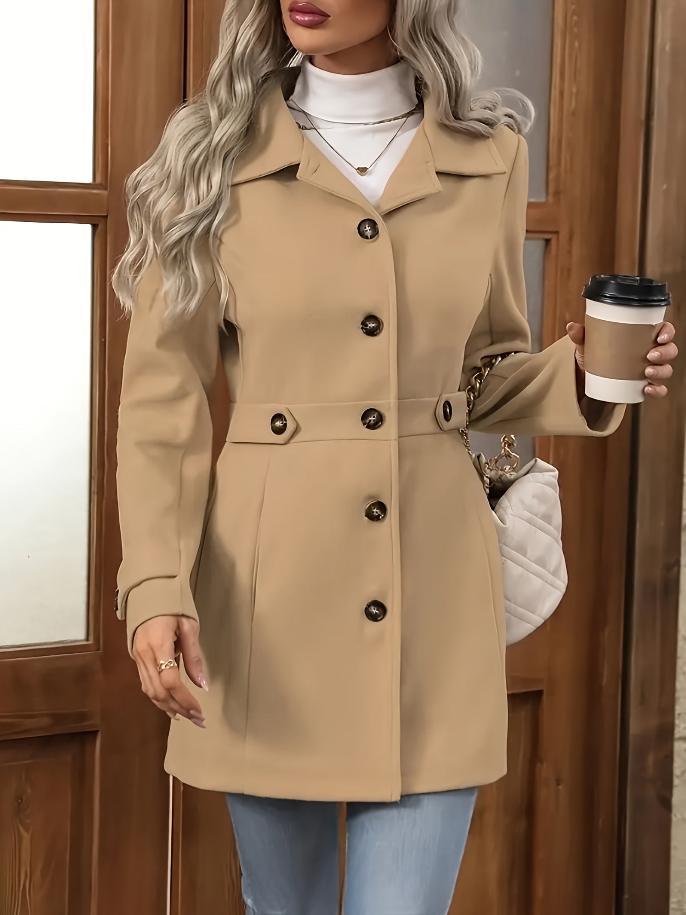 Margot | Waist-Defined Tweed Coat