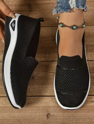 Azalea orthopedic slip-on sneakers in Black by Cévora London