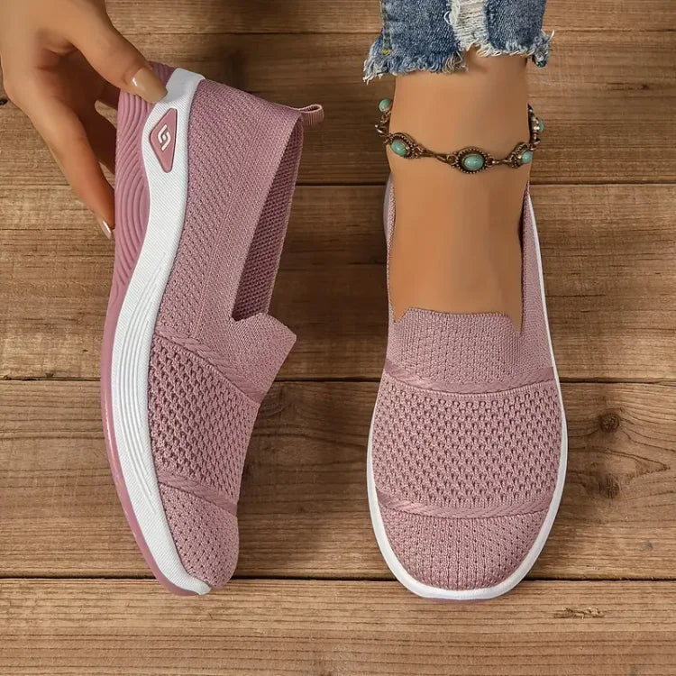 Azalea orthopedic slip-on sneakers in Pink by Cévora London