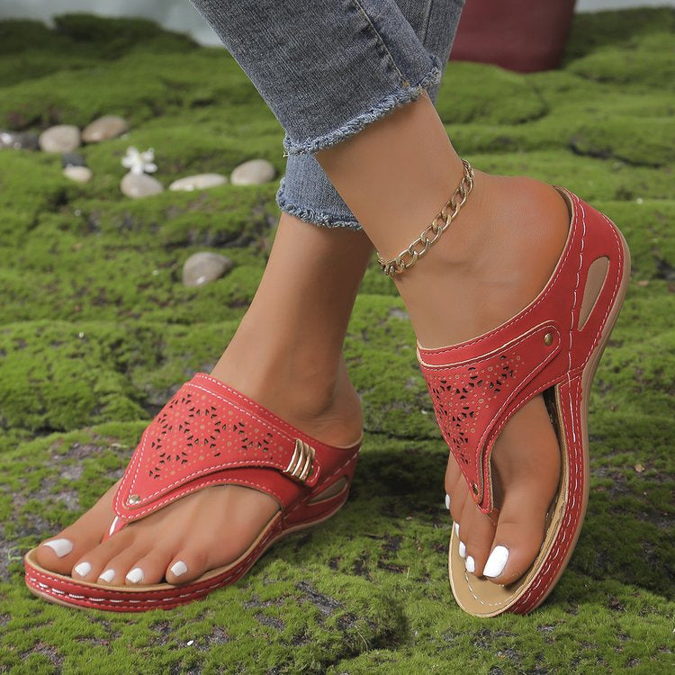 Florence | Sandals with Arch Support, Adjustable Straps and Wedge Heel