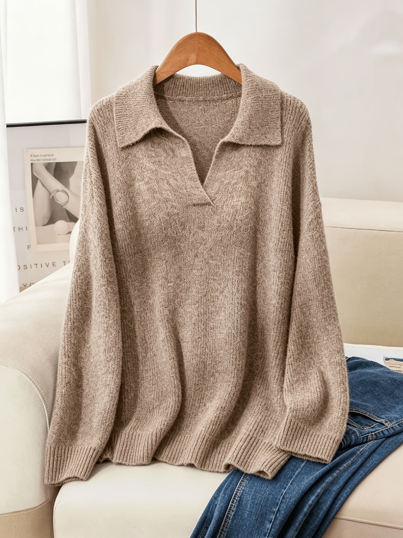 Josephine | Plus Size Soft Lapel Pullover