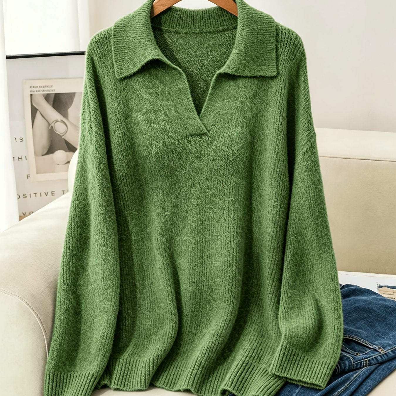 Josephine | Plus Size Soft Lapel Pullover