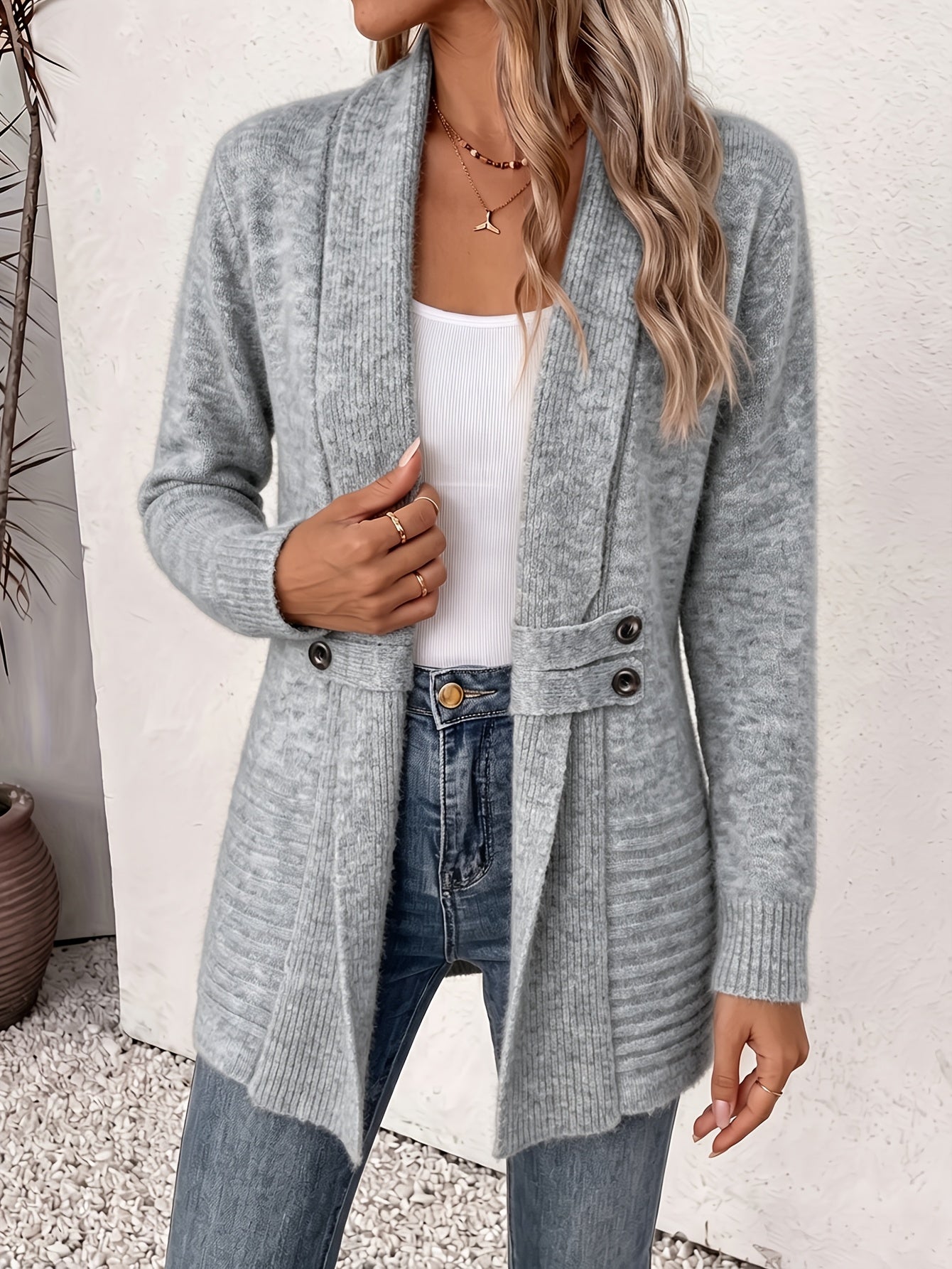 Beatrice | Belted Wrap-Style Longline Cardigan