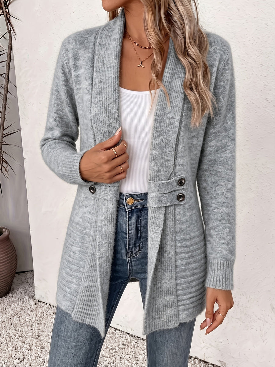 Beatrice | Belted Wrap-Style Longline Cardigan