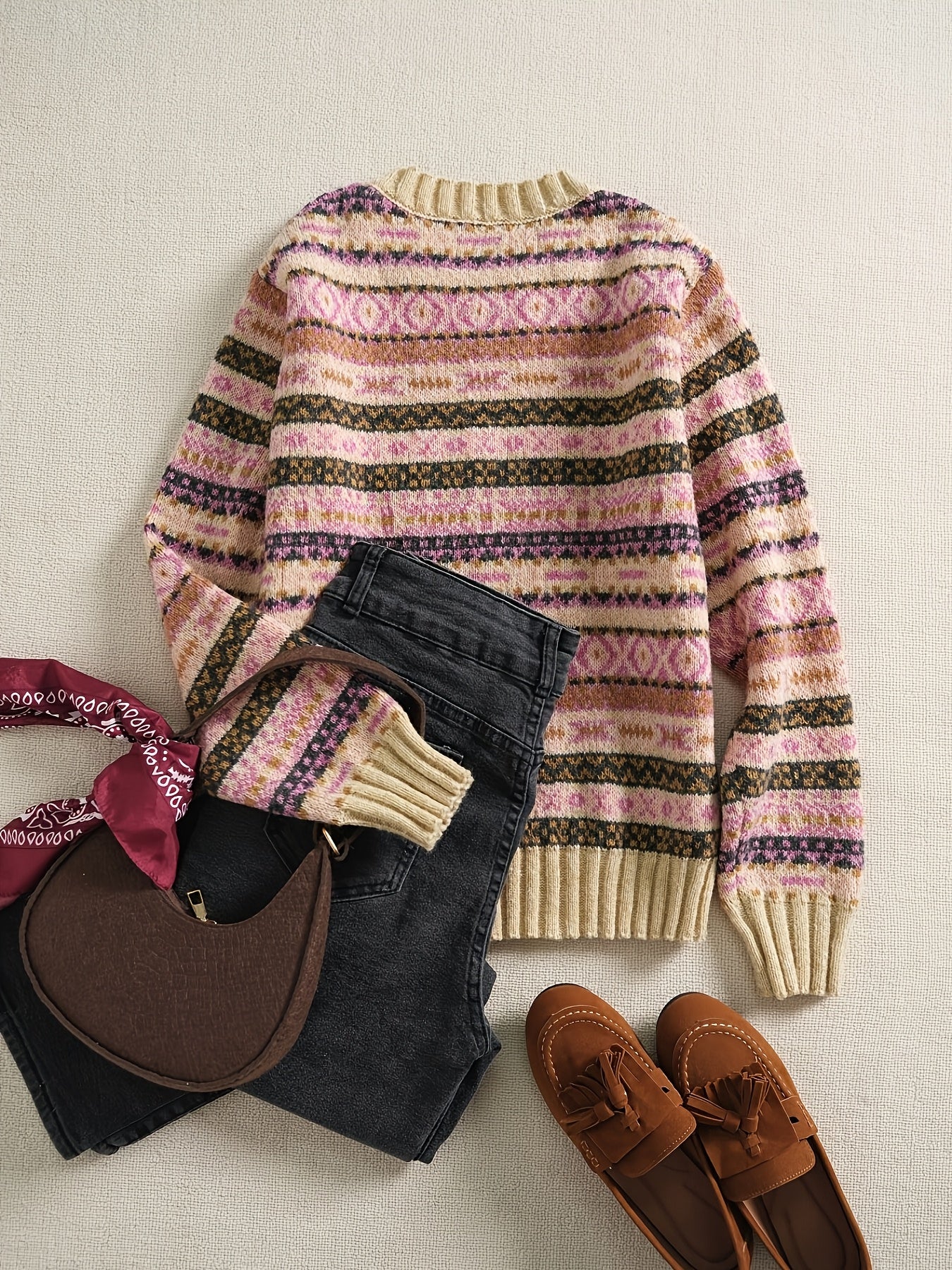 Ruby | Colourblock Raglan-Sleeve Jumper