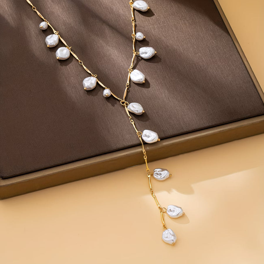 Mystical Pearl Waterfall Necklace