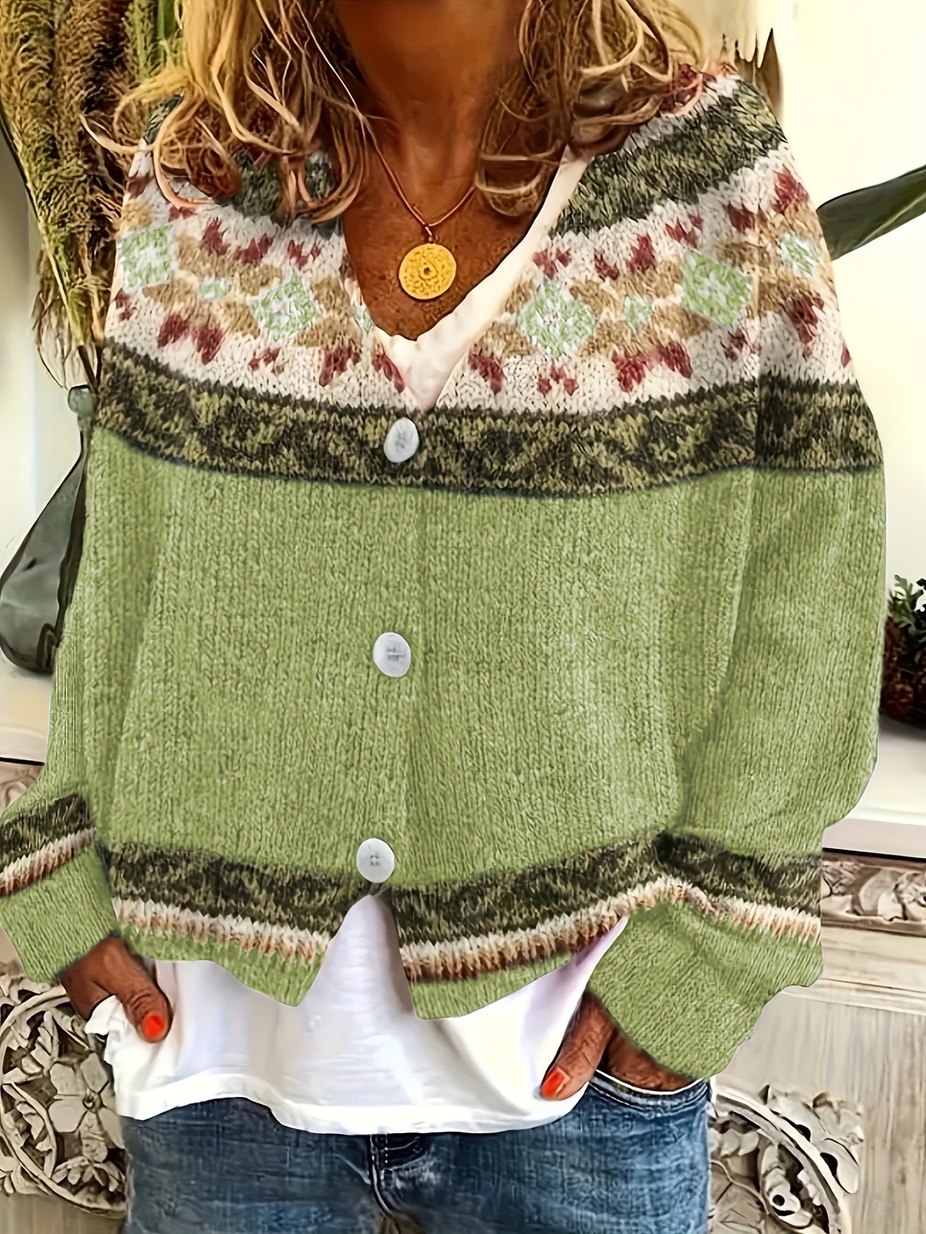 Poppy | Colourblock Button Cardigan