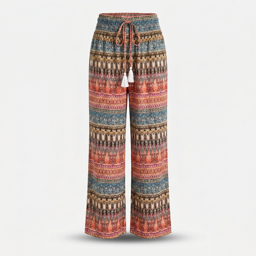 Sofia | Bohemian Summer Pants with Elasticated Waist