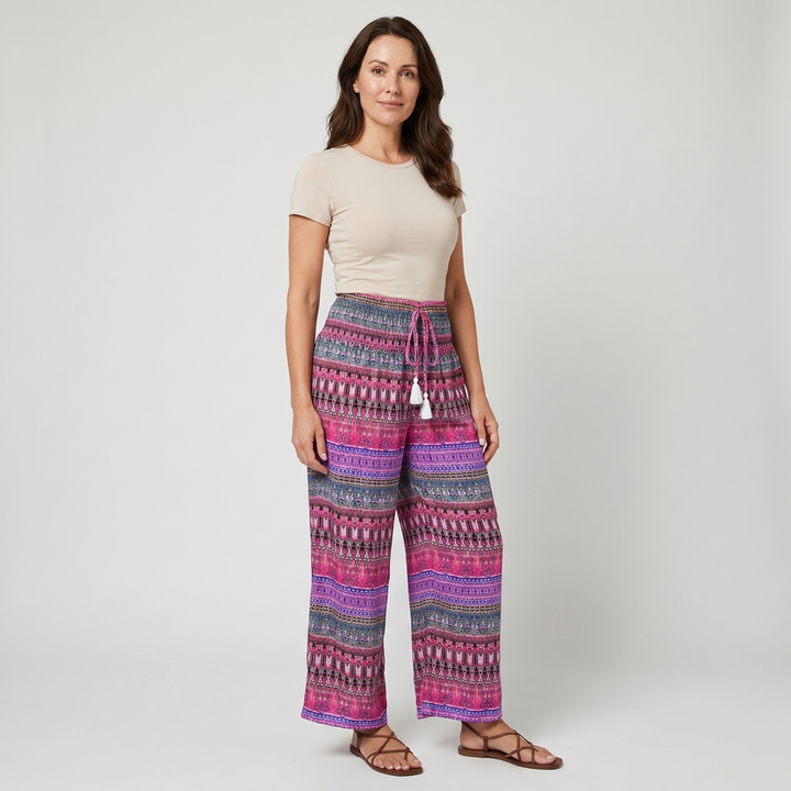 Sofia | Bohemian Summer Pants with Elasticated Waist