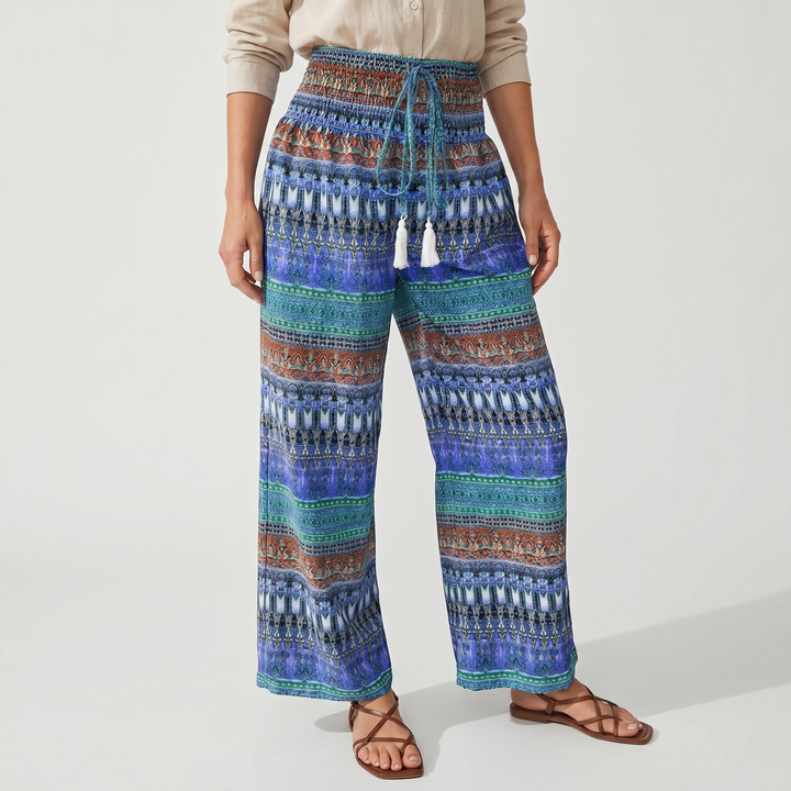 Sofia | Bohemian Summer Pants with Elasticated Waist