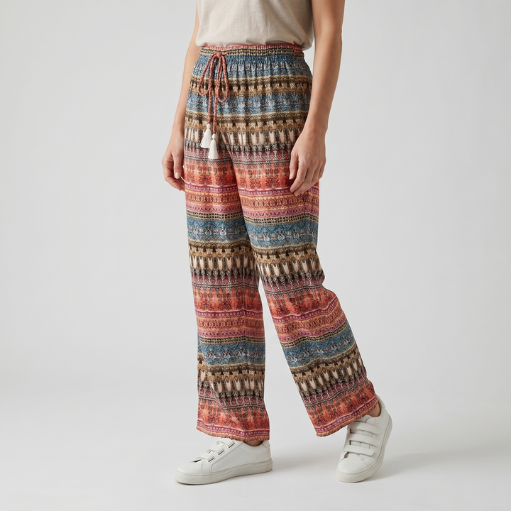 Sofia | Bohemian Summer Pants with Elasticated Waist