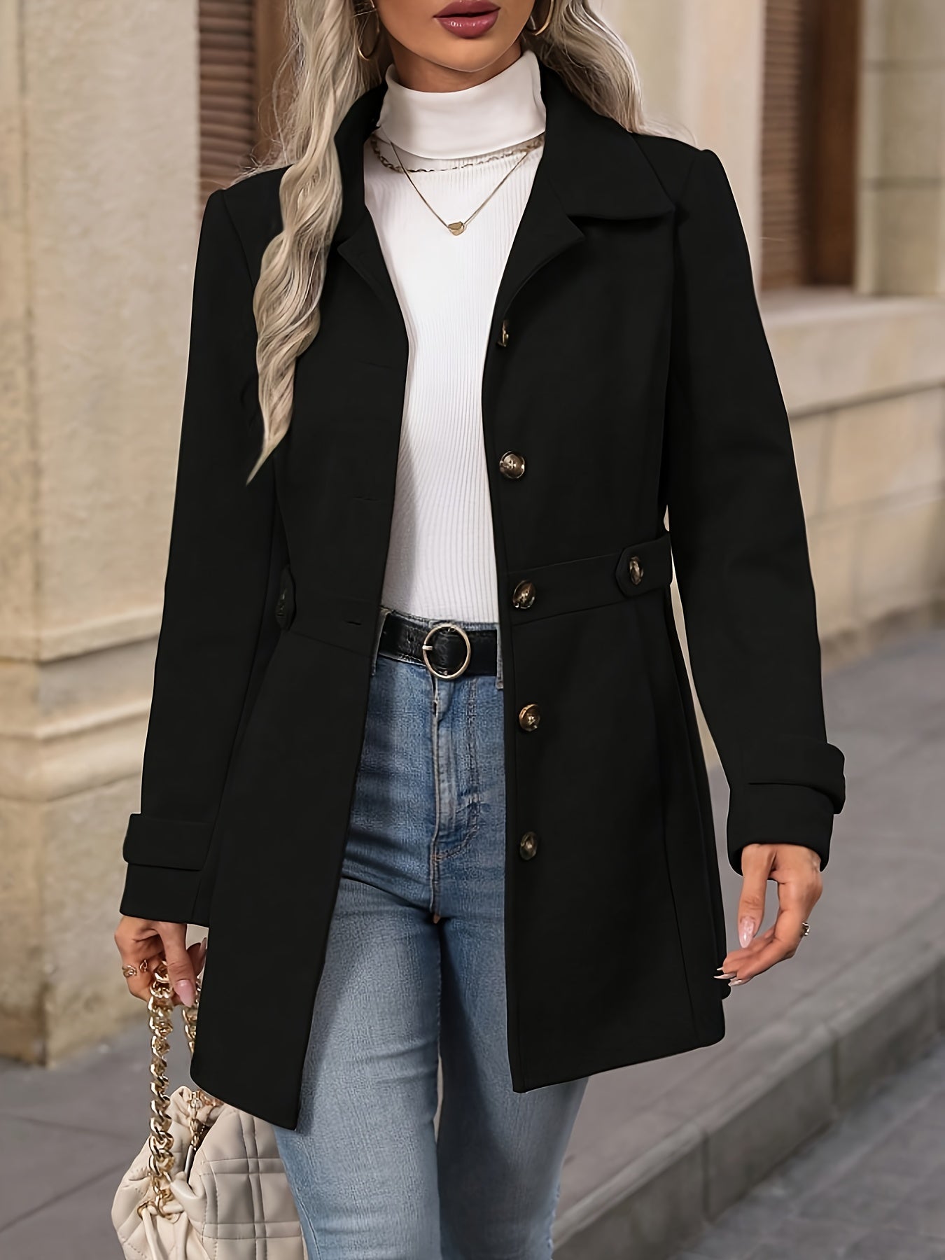 Margot | Waist-Defined Tweed Coat