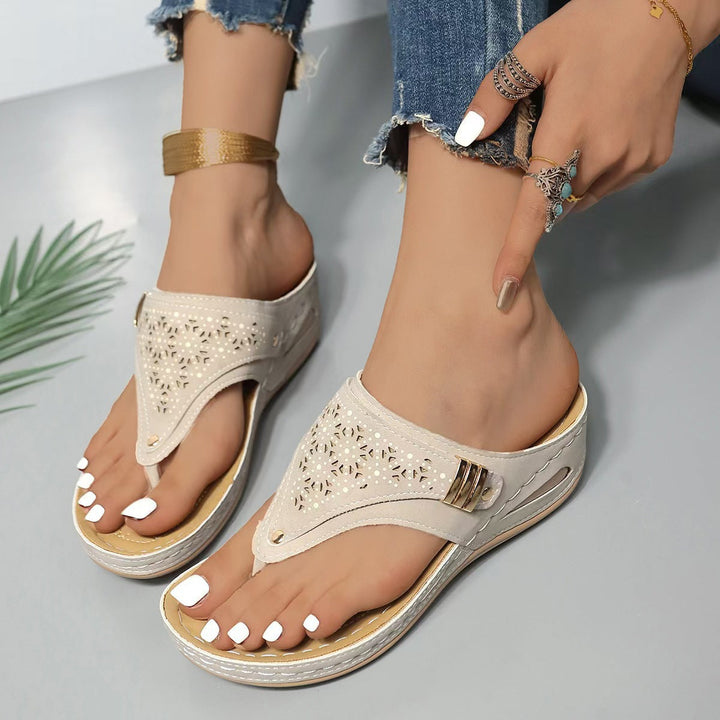Florence | Sandals with Arch Support, Adjustable Straps and Wedge Heel