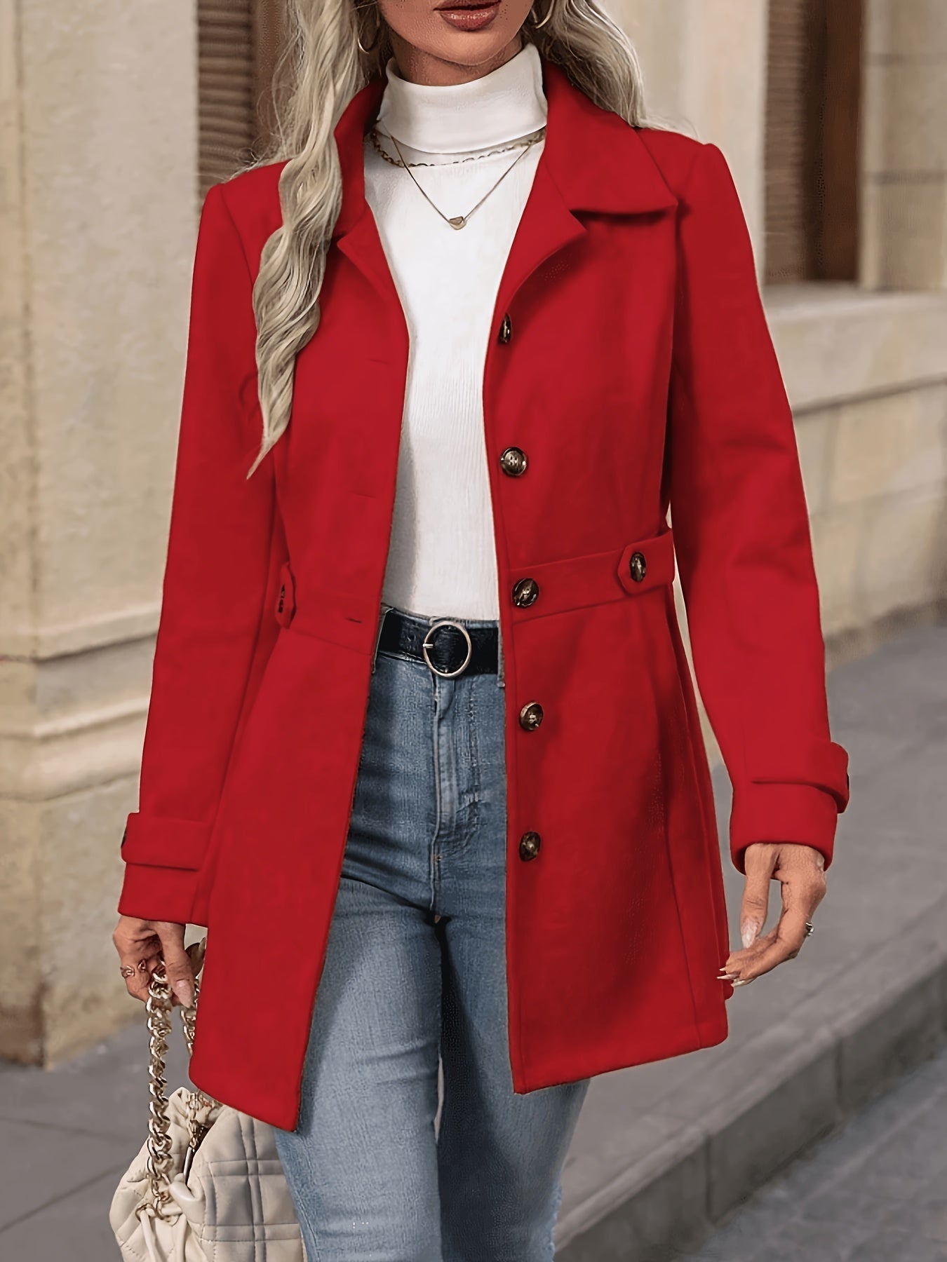Margot | Waist-Defined Tweed Coat