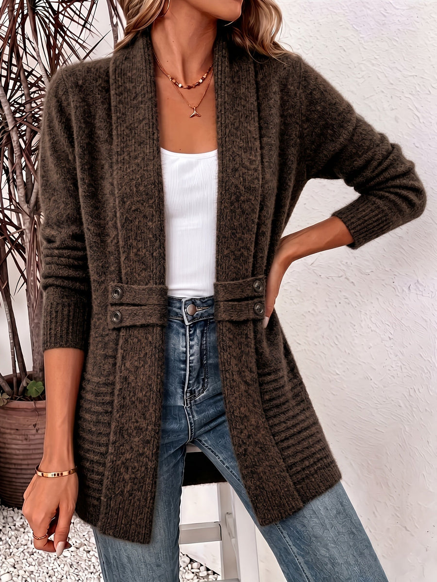 Beatrice | Belted Wrap-Style Longline Cardigan