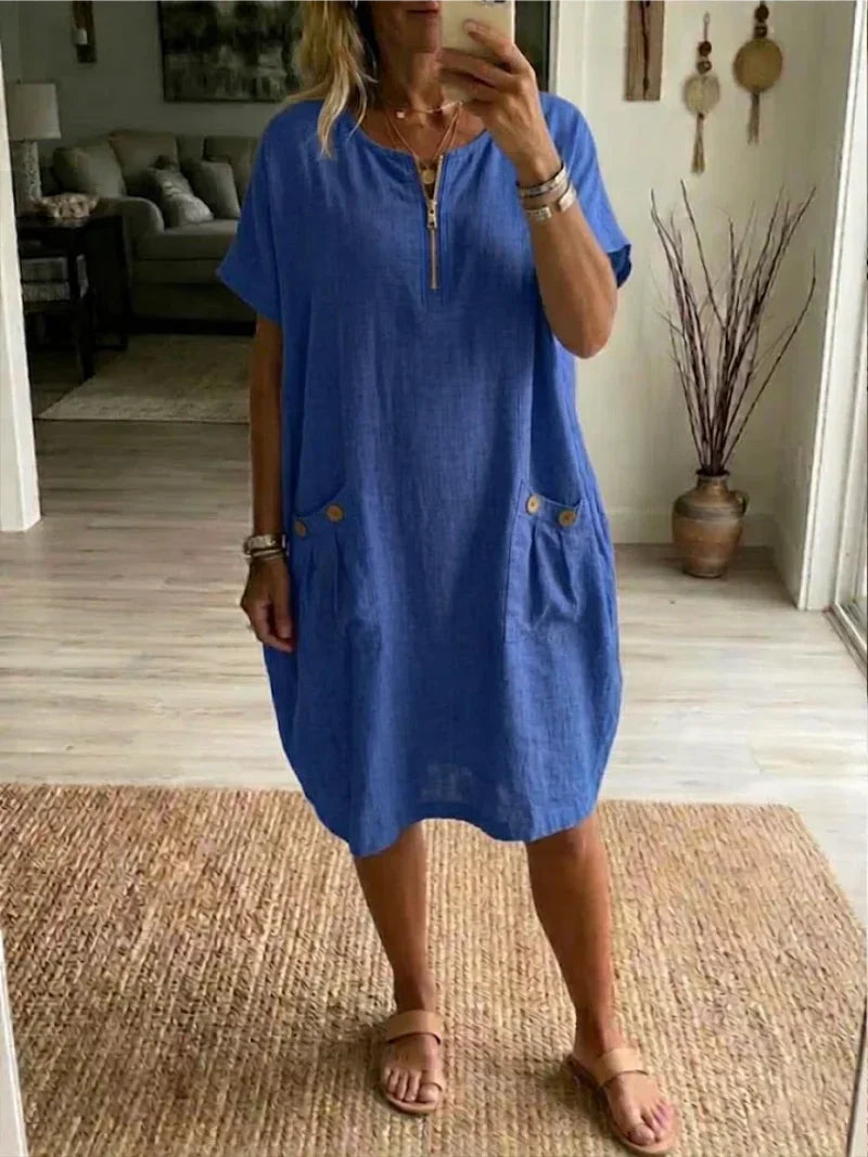 Pascale™ | Zip-Front Maxi Dress
