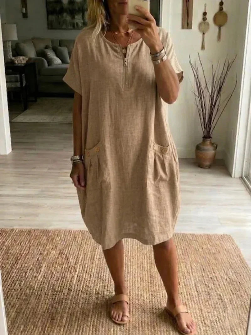 Pascale™ | Zip-Front Maxi Dress