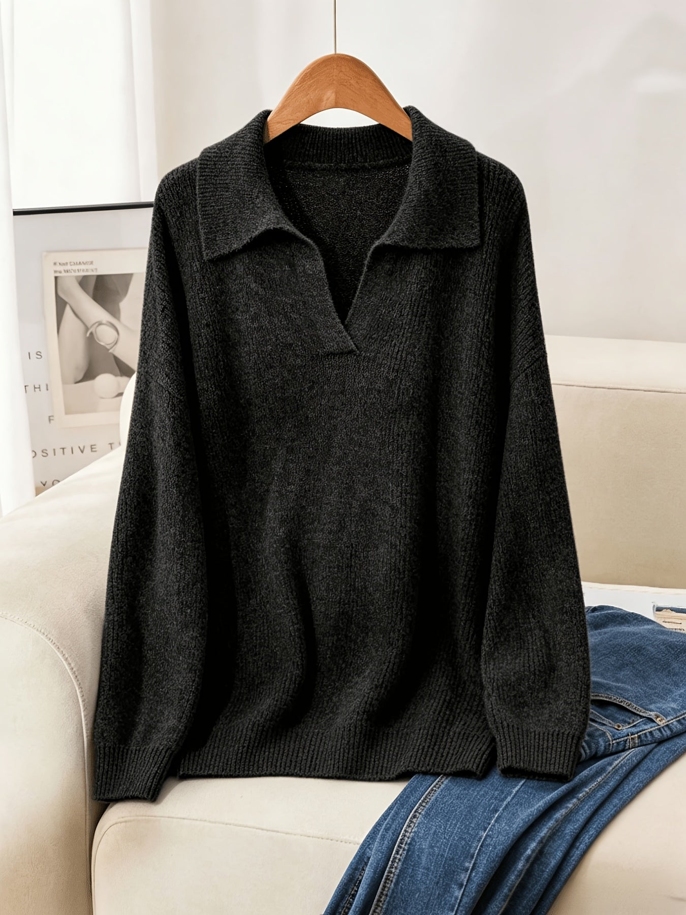 Josephine | Plus Size Soft Lapel Pullover