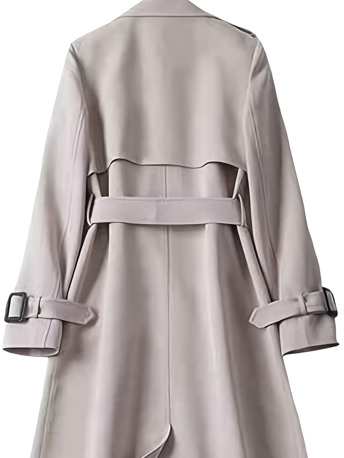 Genevieve | Double-Breasted Knee-Length Trench Coat