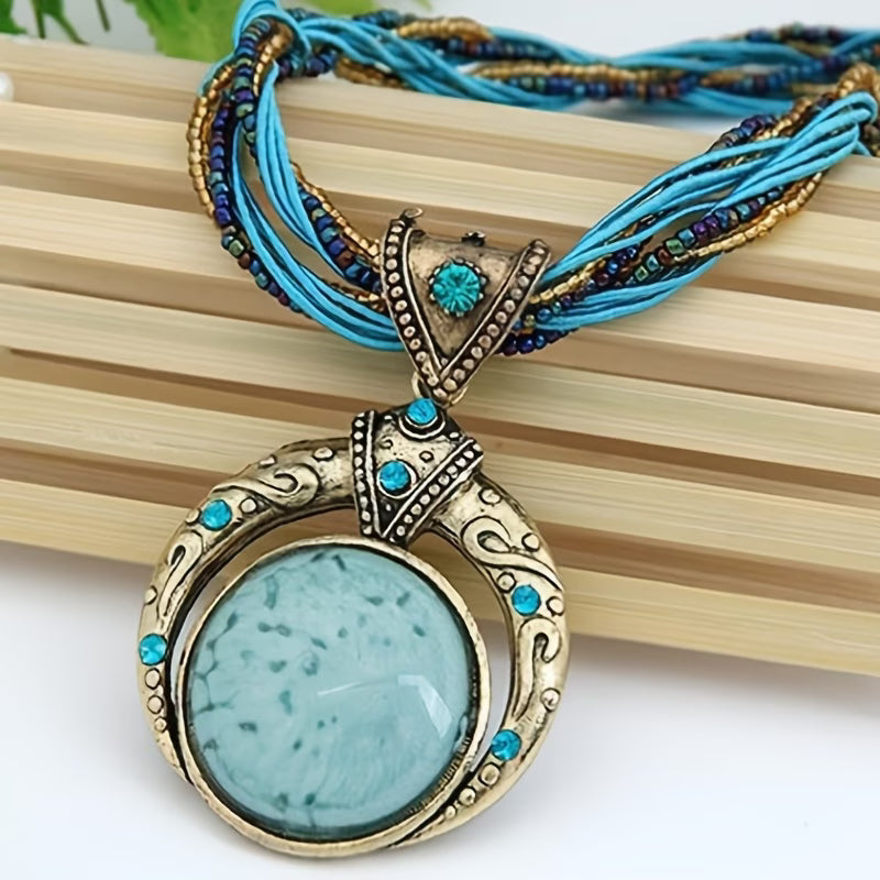 Bohemian Turquoise Stone Necklace