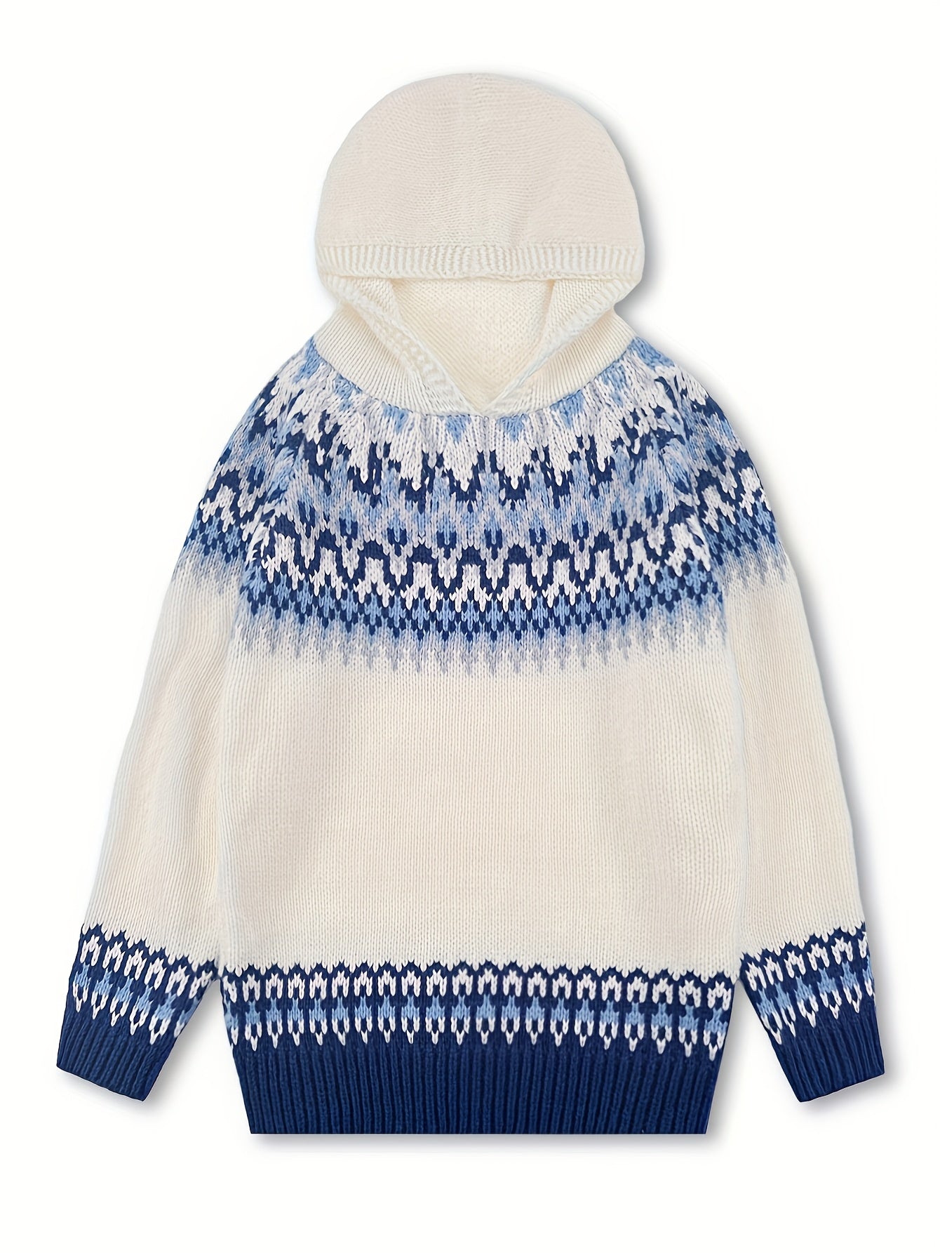 Nova | Chunky Snow-Print Hooded Sweatshirt