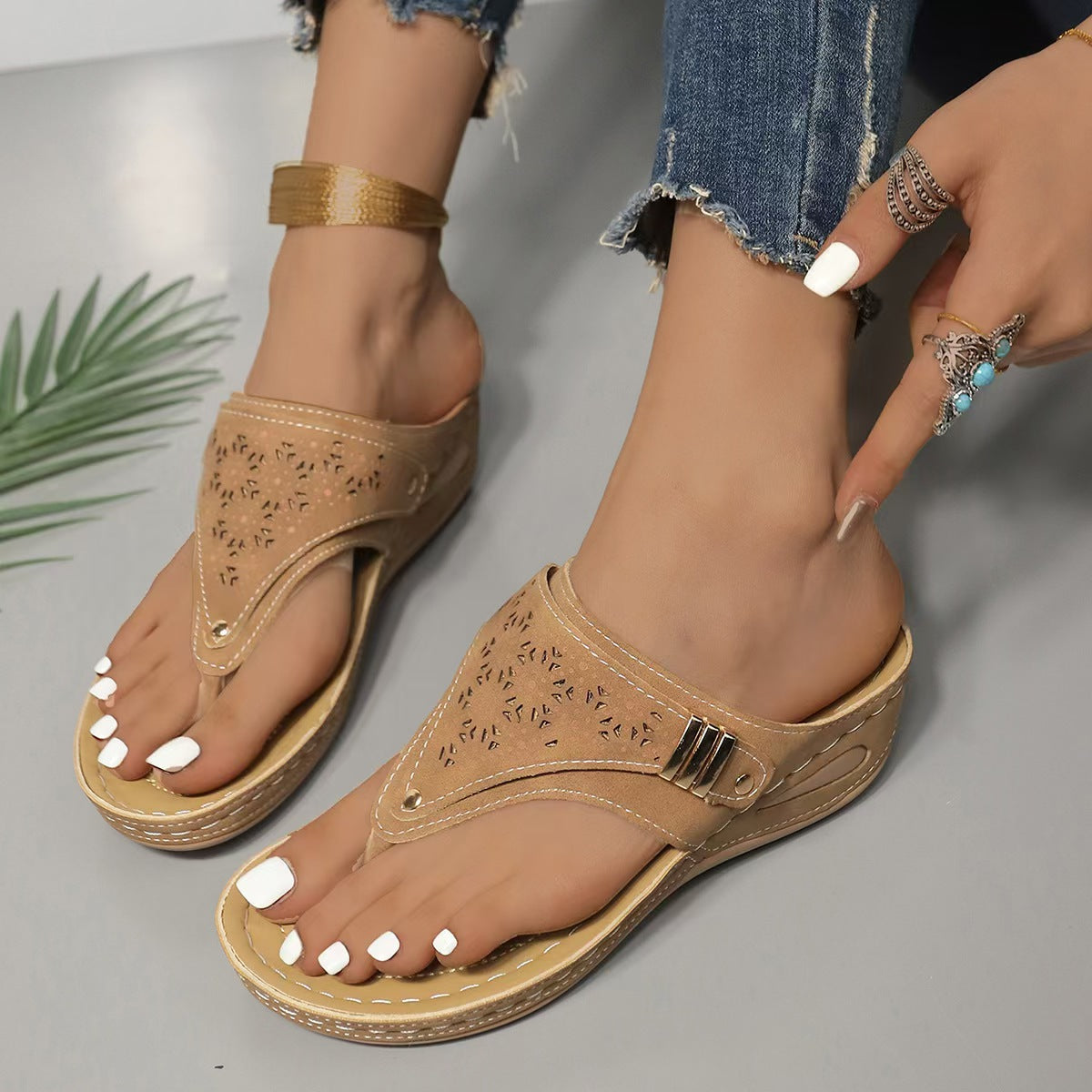Eliza - Stylish Supportive Wedge Sandals
