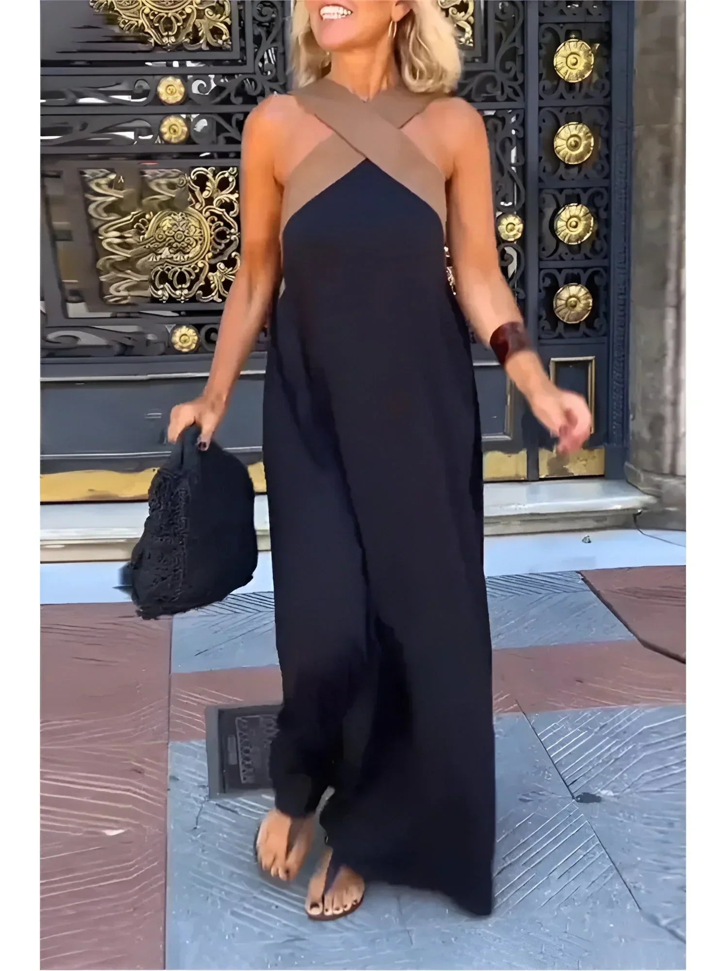 Quirine™ | Wrap-Front Maxi Dress