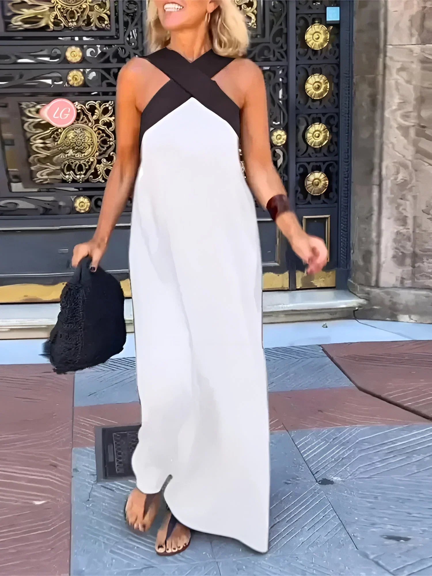 Quirine™ | Wrap-Front Maxi Dress