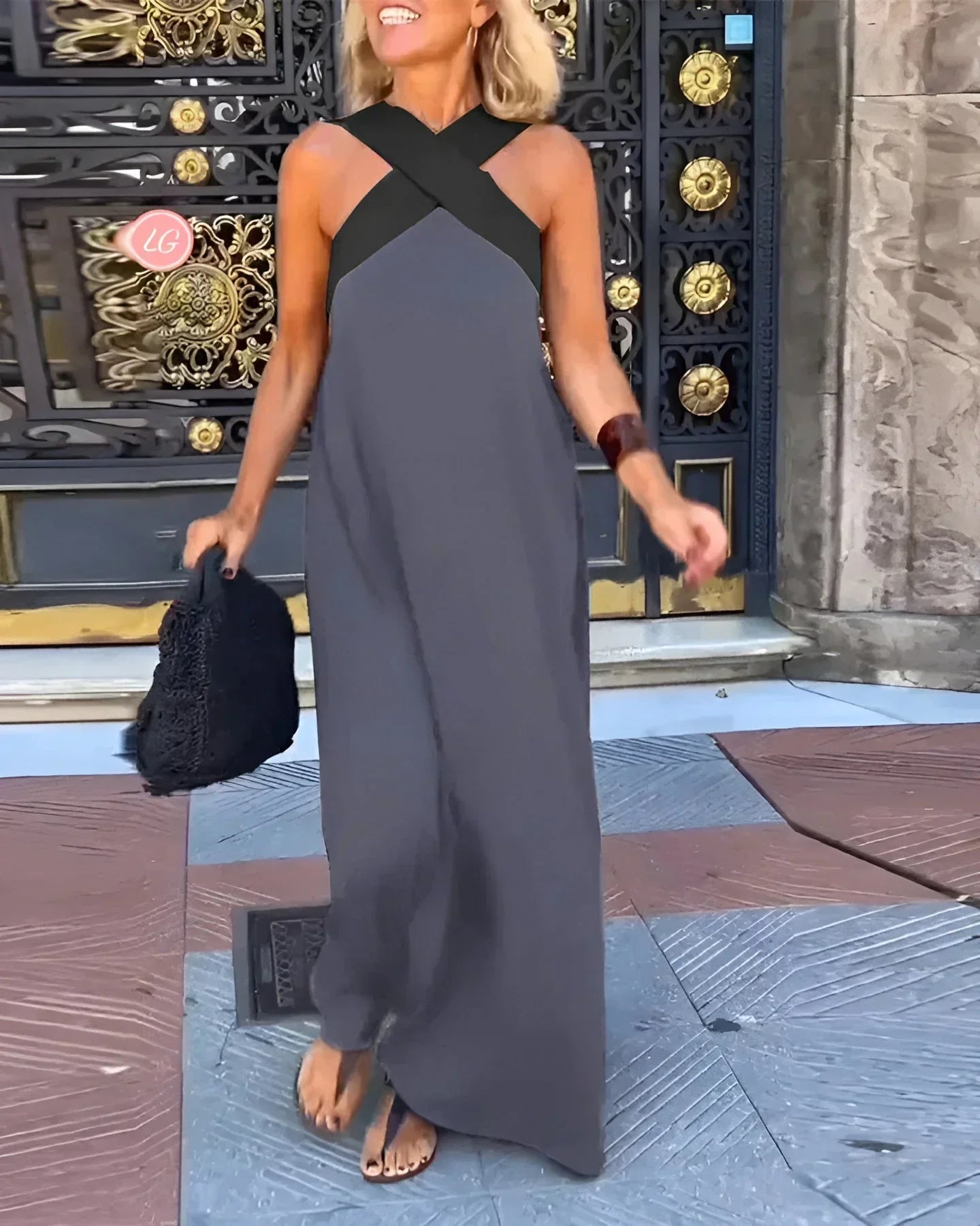 Quirine™ | Wrap-Front Maxi Dress