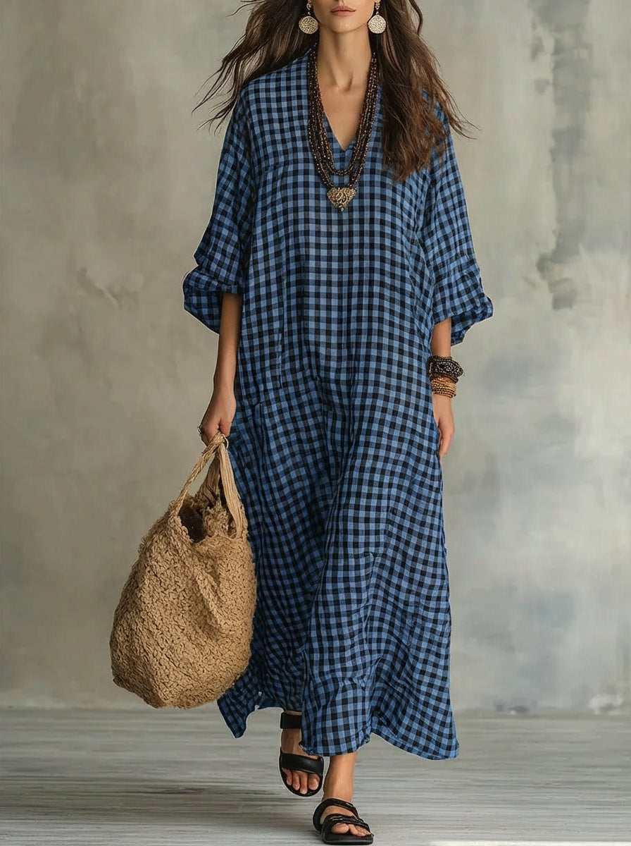 Mila | Check Maxi Dress