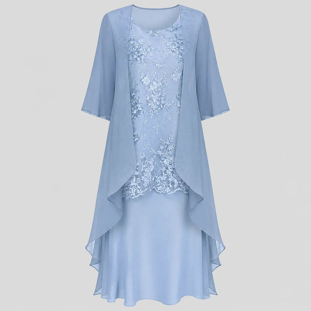 Lumi chiffon two-piece dress by Cévora London